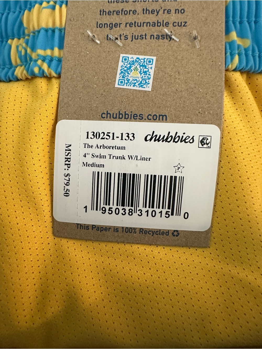 Chubbies The Arboretum Lined Classic Swim Trunk - Picture 9 of 9